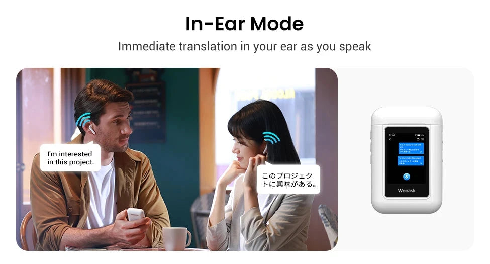 Wooask A8 Translator Earbuds – ChatGPT AI Touchscreen Earphones DealNede™