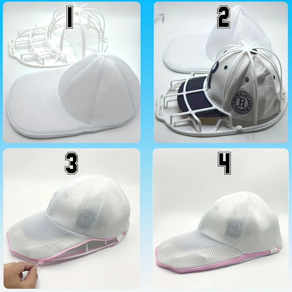 Hat cleaning cage for washing machines, hat cleaner with mesh bag,Hat bags or hat racks can be purchased separately.