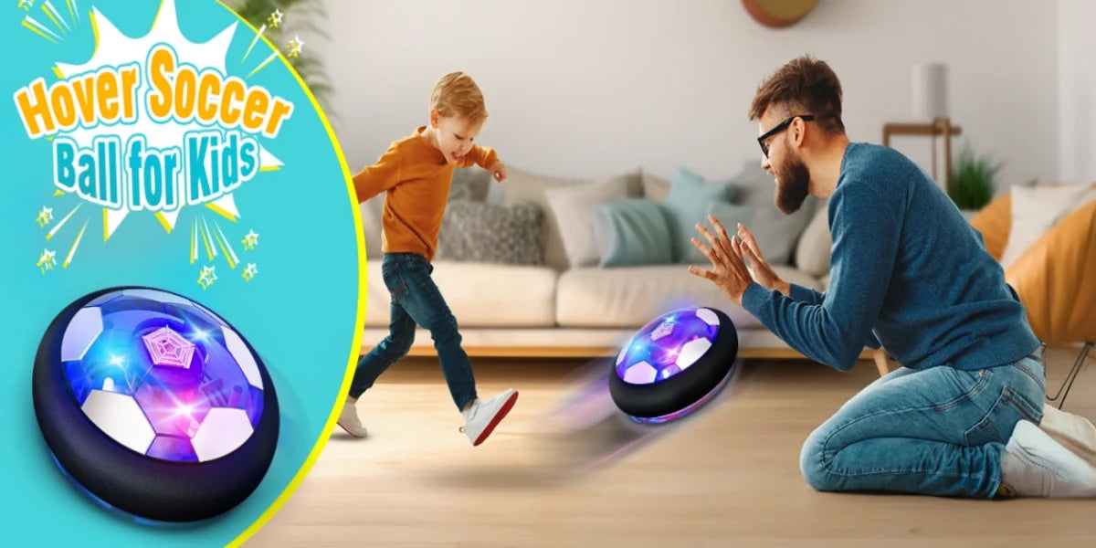 Hover Soccer Ball Kids Toy With Protective Foam Bumper And Colorful LED Lights ForBoys And Girls  (Battery supply)