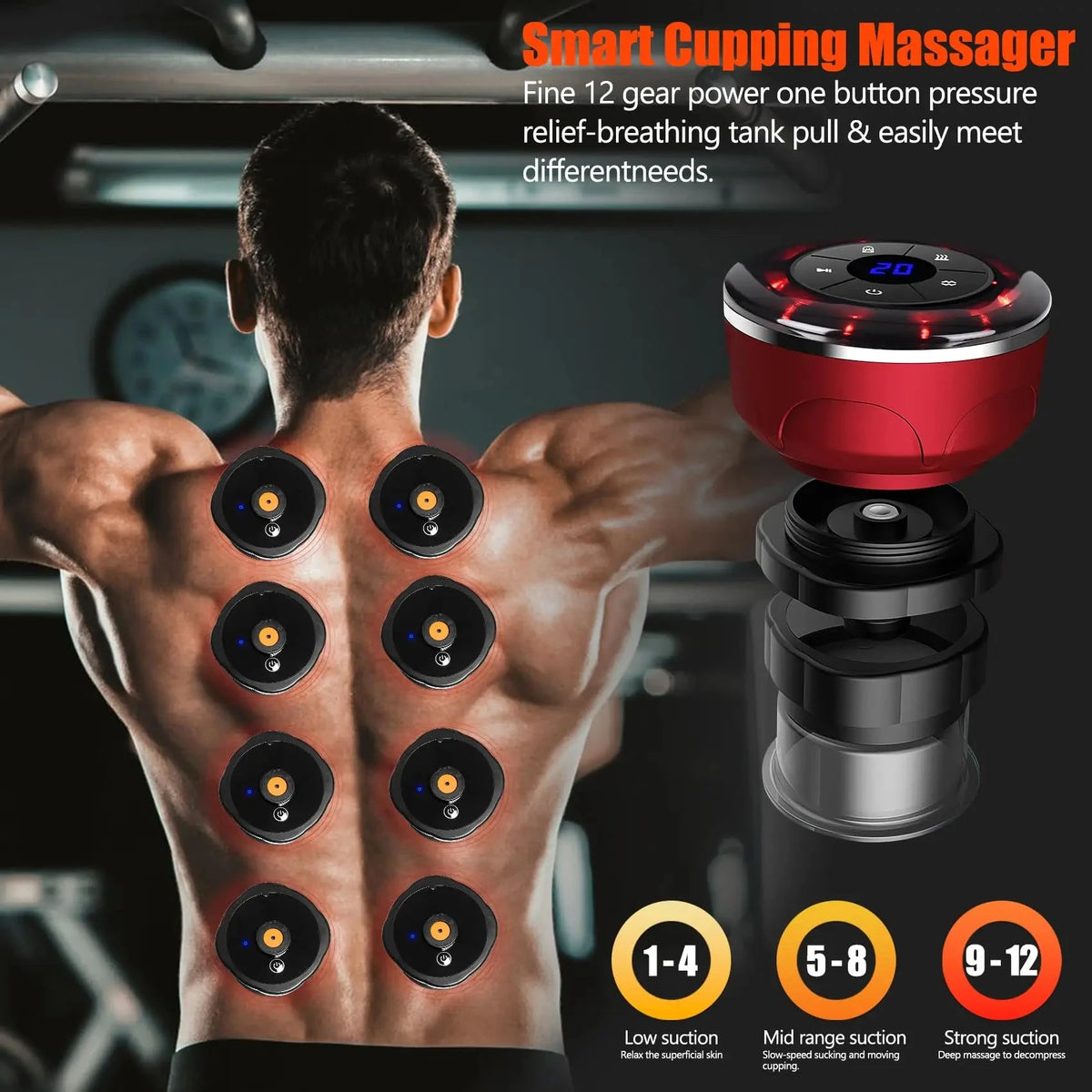 8 Cups Electric Cupping Massager Gua Sha Vacuum Body Device DealNede™