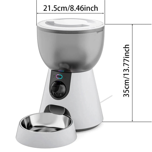 Smart Pet Feeder 4L HD Camera WiFi Automatic Cat and Dog Food Dispense DealNede