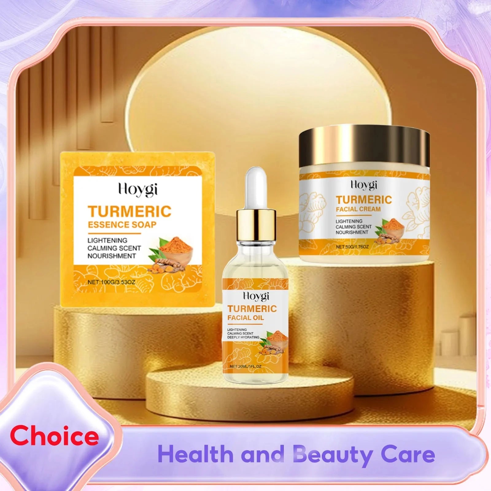 Turmeric Skincare Set Brightening Anti Acne Face and Body Care DealNede™