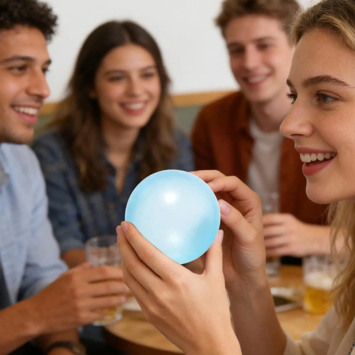 Handmade Coconut Oil Squish Ball Slow Rising Fidget Stress Ball Clear Jelly Sensory Ball Soft Stress Relief Toy For Adults