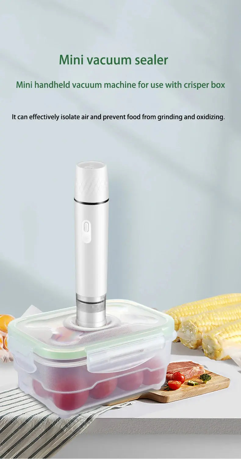 Portable Electric Vacuum Sealer Pump – Handheld Food Saver for Fresh Storage, Freezer & Travel Bags DealNede