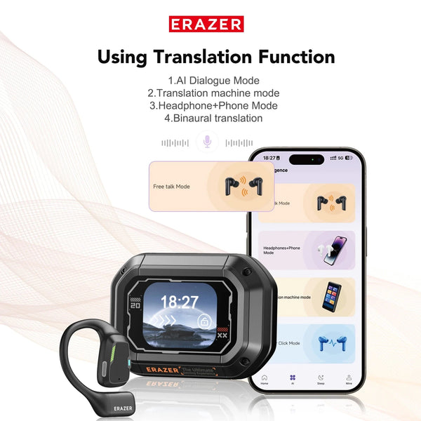 AI Translator Earbuds – Erazer XP6 Gaming Bluetooth Headset DealNede™