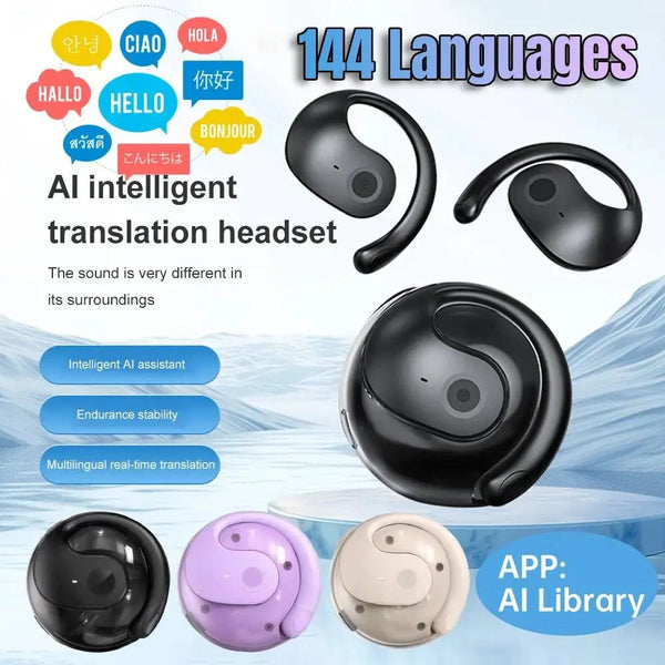 AI Real-Time Language Translator Earbuds 144 Languages Wireless DealNede™