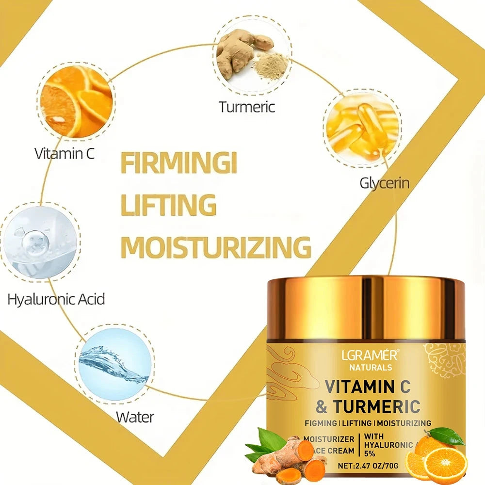 Turmeric Vitamin C Face Cream Brightening Moisturizing Skincare DealNede™