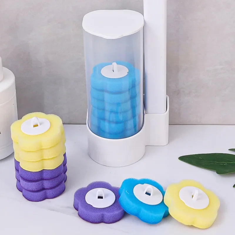 6-60PCS Disposable Toilet Brush Heads Bathroom Replacement Sponges Head Toilet Cleaning Brush Refills No Dead Angle Brush Heads DealNede™