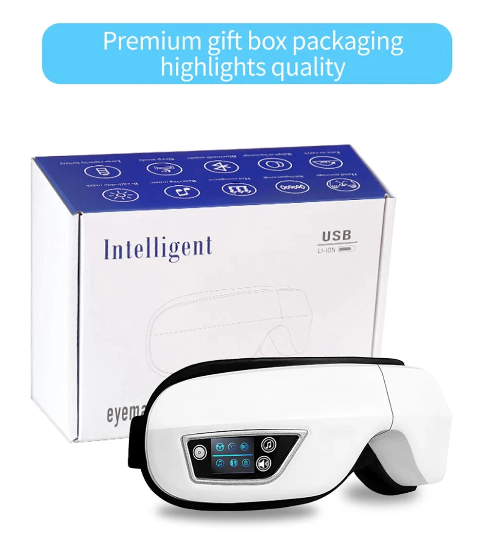 Smart Portable Vibration Eye Massager Airbag Compress Eye Care Tool Bluetooth Music Eye Massage Eye Relax Fatigue Sleepping Mask DealNede™