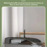 Easy Clean Cat Toilet Box with Scoop Semi Enclosed High Fence DealNede™