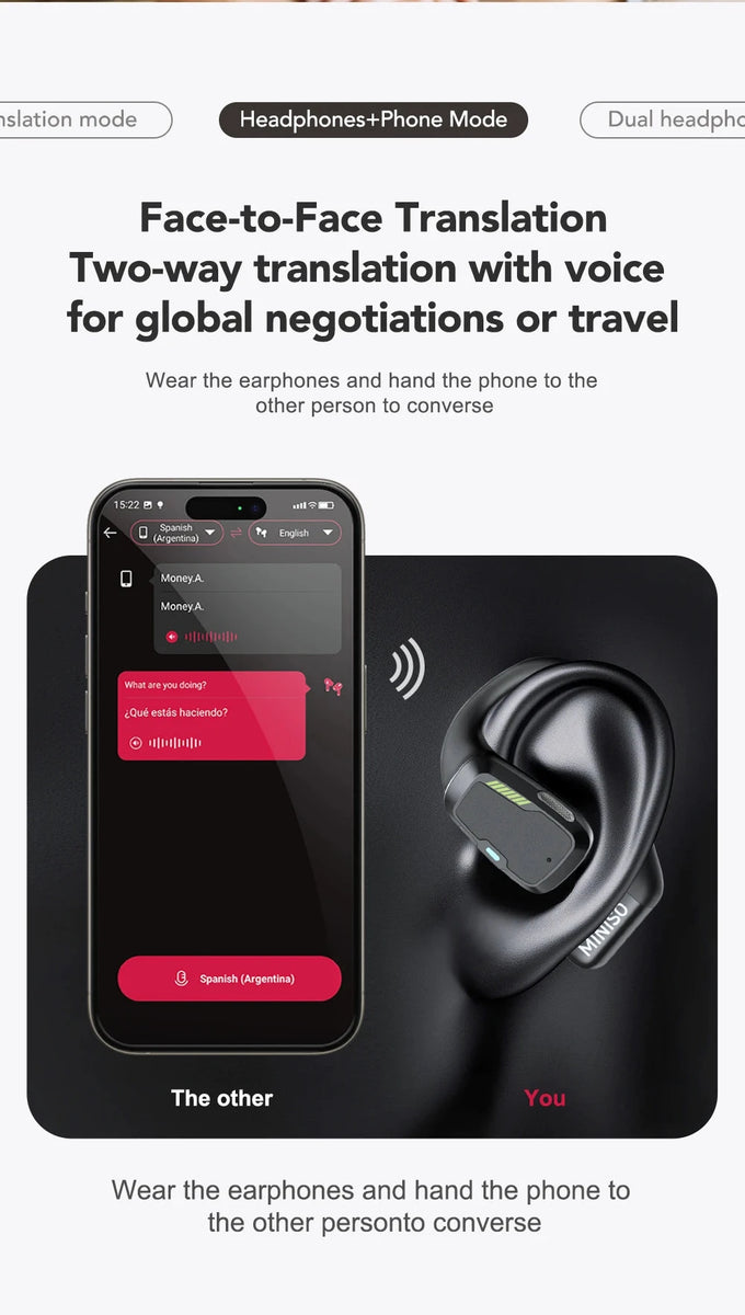 MINISO M98 Translator Earphone AI Wireless Headphones DealNede™