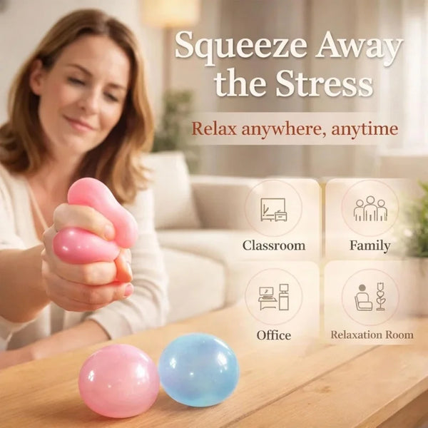 Handmade Coconut Oil Squishy Ball Slow Rising Fidget Stress Ball Clear Jelly Sensory Ball Soft Stress Relief Toy for Adults
