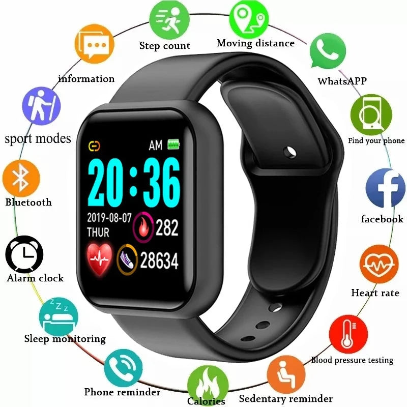Y68 Smart Watch Heart Rate Oxygen Blood Pressure Monitor DealNede™