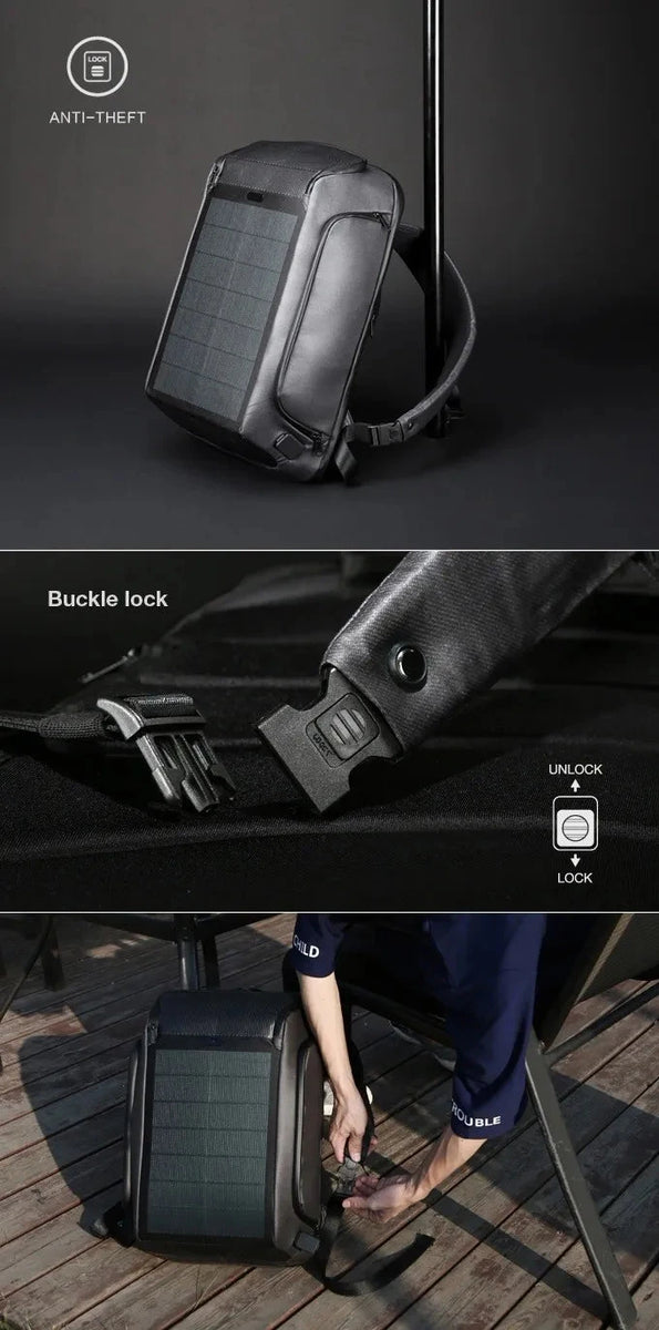 Solar Panel Backpack – Smart USB Anti-Theft Laptop Bag DealNede™