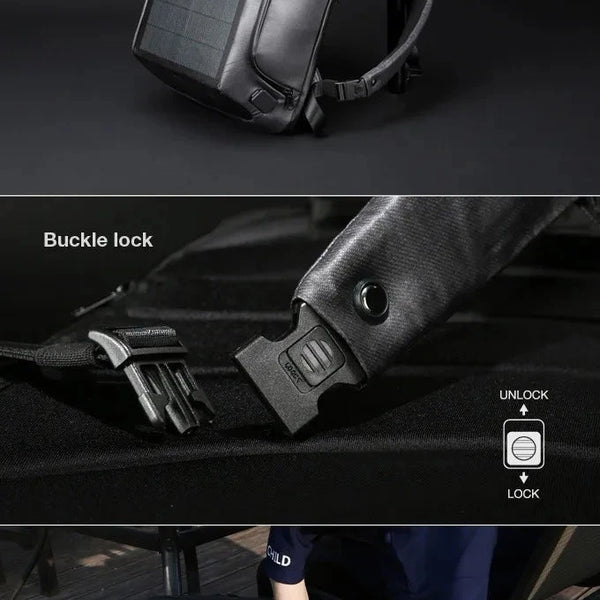 Solar Panel Backpack – Smart USB Anti-Theft Laptop Bag DealNede™