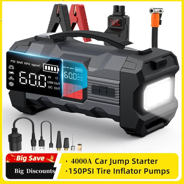 26800mAh Jump Starter with Air Compressor and Power Bank DealNede™