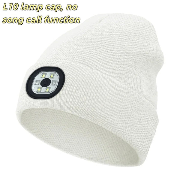 Night Run Marathon Night Fishing Bluetooth LED Light Warm Cap USB Rechargeable Music Knitted Cap 3 Gear Light Adjustment Cap DealNede™