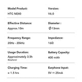 HTC NE40 Earphones – Bluetooth V6 TWS AI Translator Headphones DealNede™