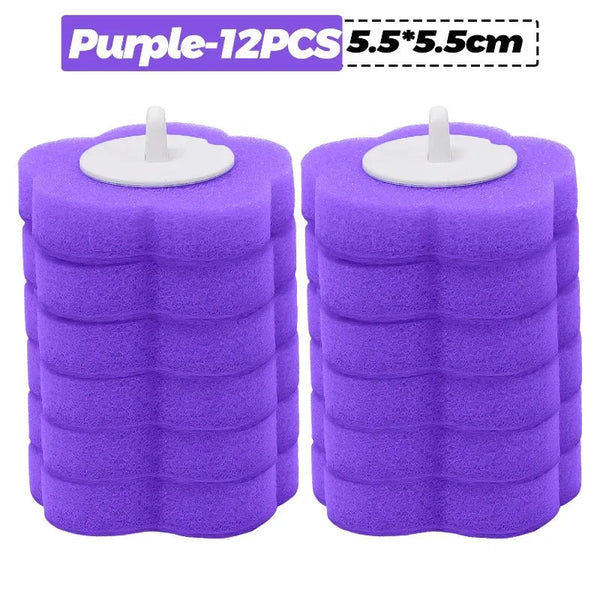 6-60PCS Disposable Toilet Brush Heads Bathroom Replacement Sponges Head Toilet Cleaning Brush Refills No Dead Angle Brush Heads DealNede™