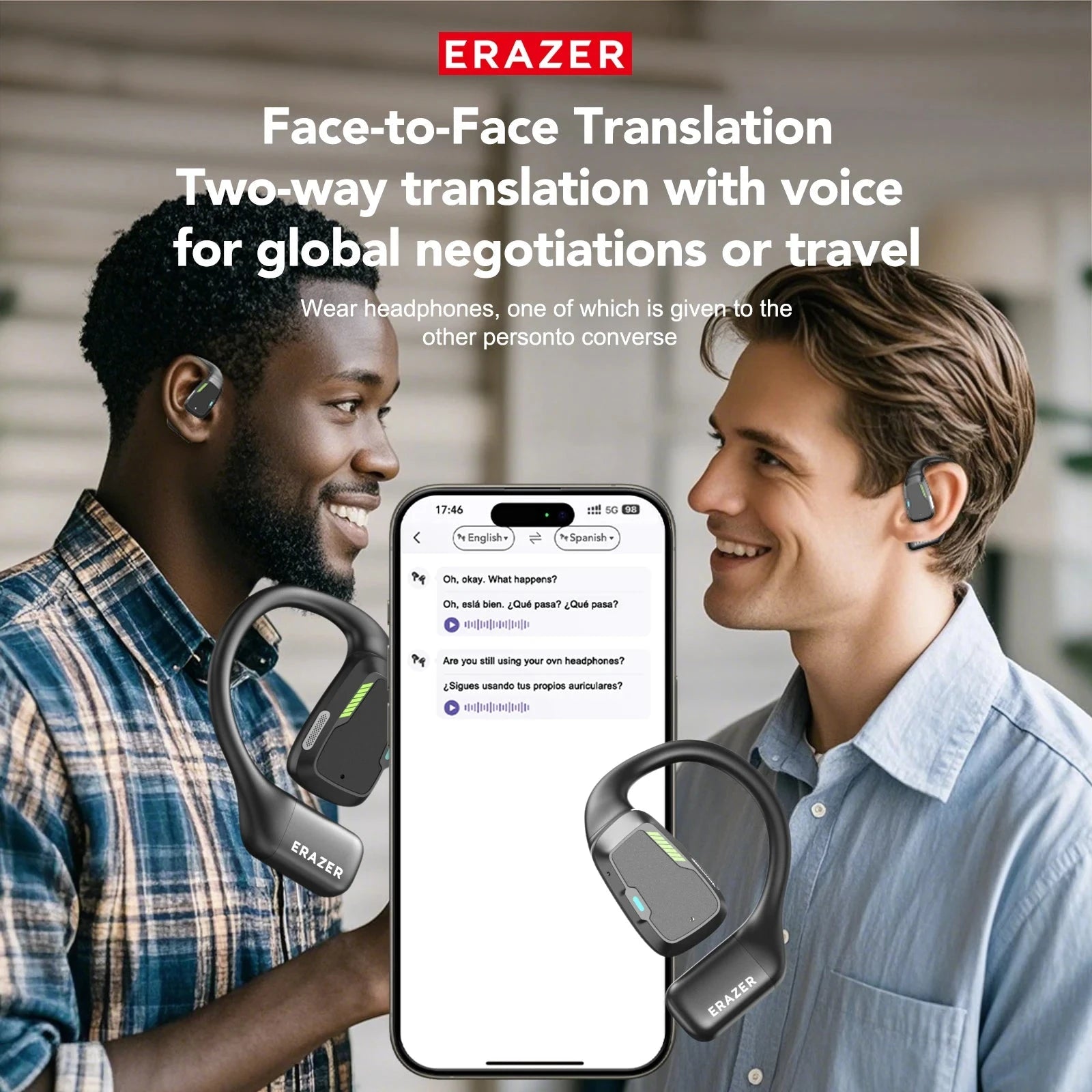 AI Translator Earbuds – Erazer XP6 Gaming Bluetooth Headset DealNede™
