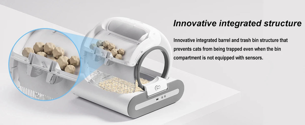 DOEL 65L Self-Cleaning Cat Litter Box App Control, ONLY Supports 2.4G WiFi w/Litter Mat&Trash Bags, Fit for Tofu & Mixed Litter DealNede™