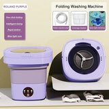 Mini Foldable Washer Portable Washing Machine Spin Dryer Washer For Camping Travel Home Underwear Sock 8L Laundry Cloth Tool DealNede™