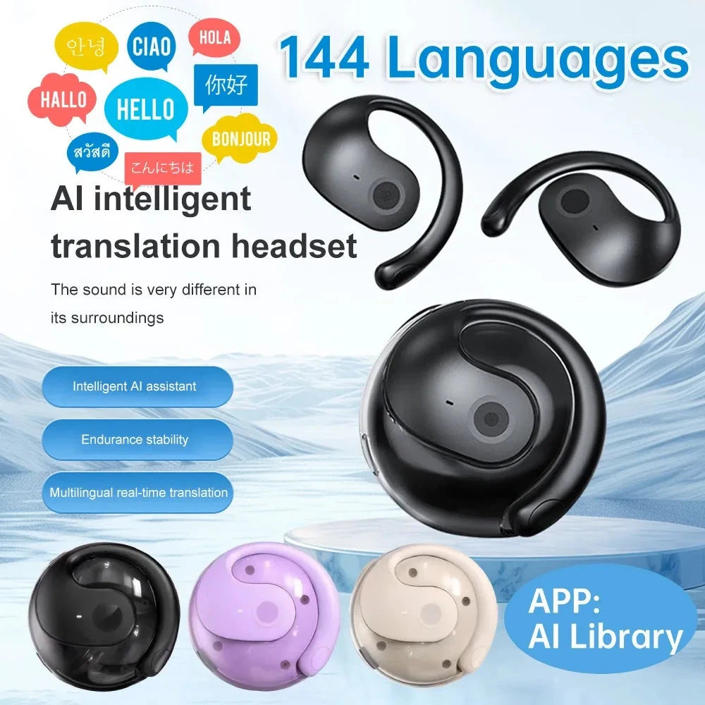 AI Real-Time Language Translator Earbuds Bluetooth 144 Languages DealNede™
