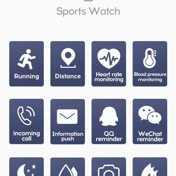 Y68 Smart Watch Heart Rate Oxygen Blood Pressure Monitor DealNede™