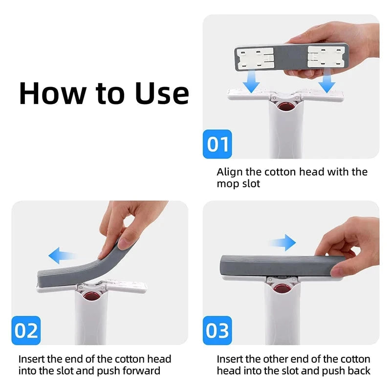Portable Mini Cleaning Mop – Self-Squeeze Wet & Dry Sponge Mop DealNede™