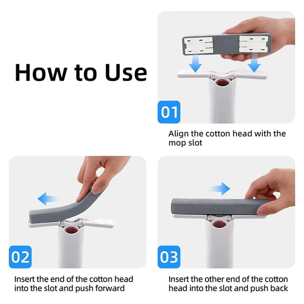 Portable Mini Cleaning Mop – Self-Squeeze Wet & Dry Sponge Mop DealNede™