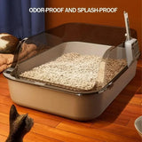Easy Clean Cat Toilet Box Semi Enclosed High Fence Litter Tray DealNede™