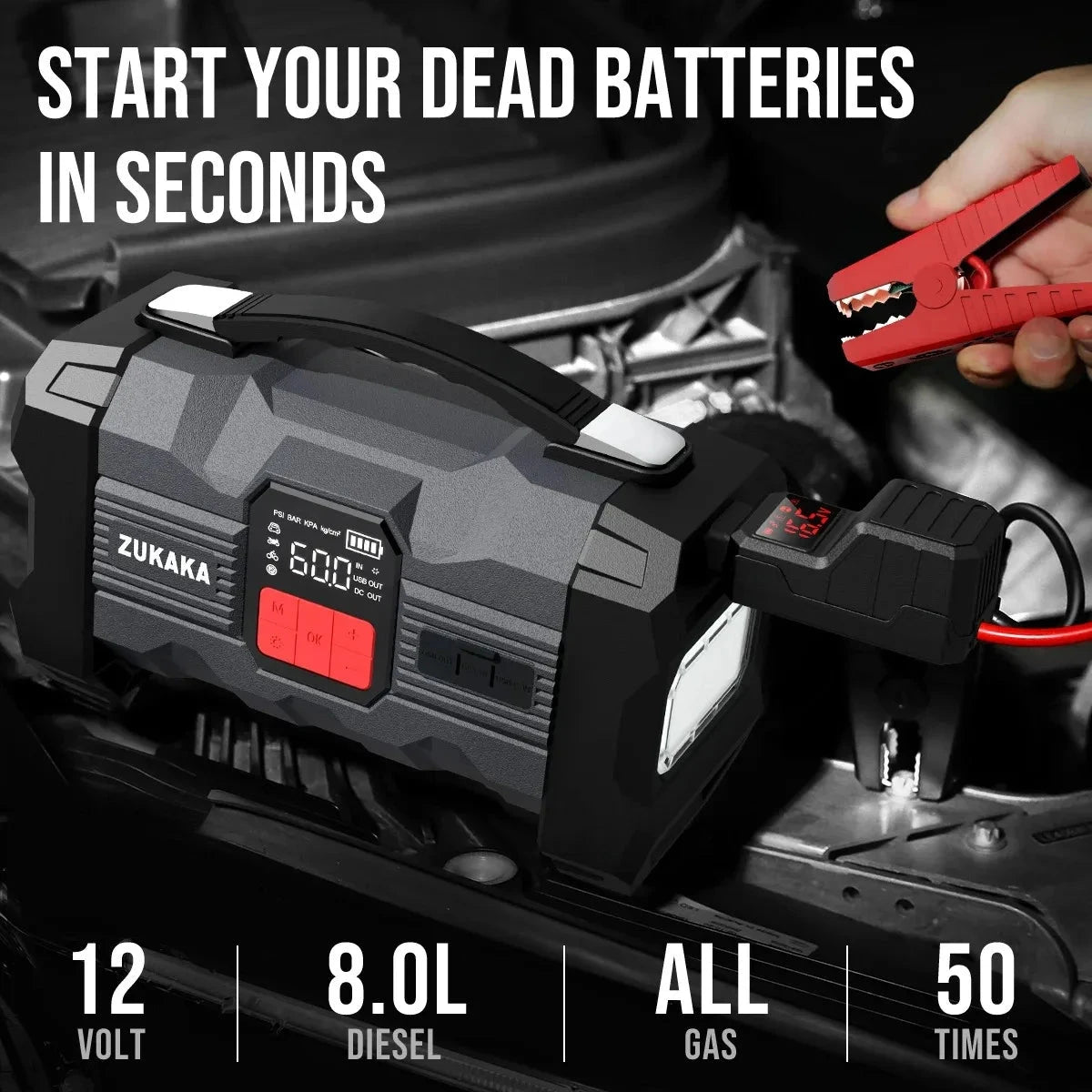 26800mAh Jump Starter with Air Compressor and Power Bank DealNede™