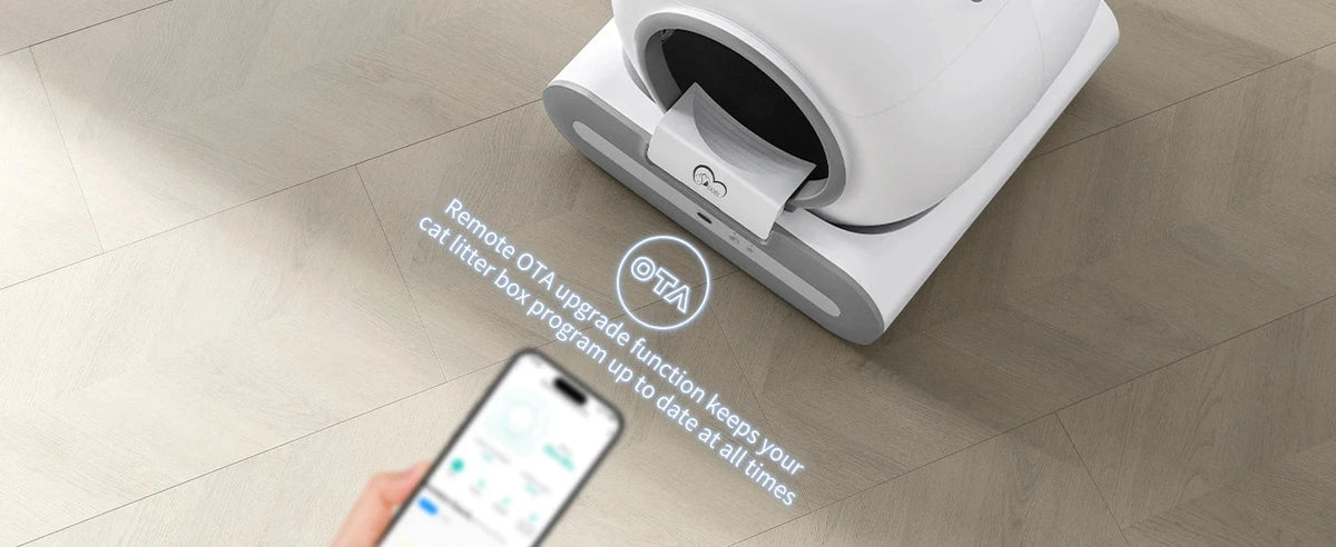 DOEL 65L Self-Cleaning Cat Litter Box App Control, ONLY Supports 2.4G WiFi w/Litter Mat&Trash Bags, Fit for Tofu & Mixed Litter DealNede™