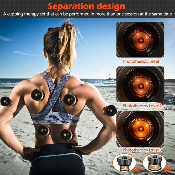 8 Cups Electric Cupping Massager Gua Sha Vacuum Body Device DealNede™