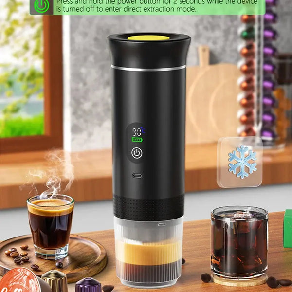 Portable 3 in 1 Espresso Machine compact travel design