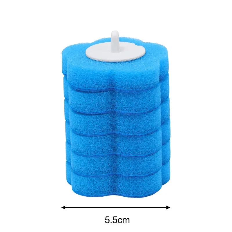 6-60PCS Disposable Toilet Brush Heads Bathroom Replacement Sponges Head Toilet Cleaning Brush Refills No Dead Angle Brush Heads DealNede™