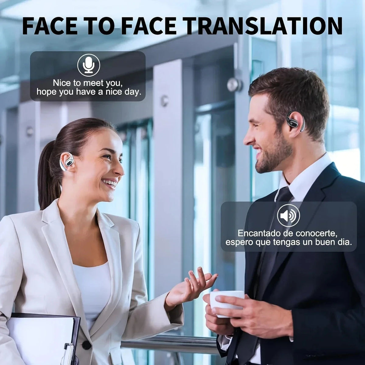 AI Translator Headphones Bluetooth 5.3 144-Language Earbuds DealNede™