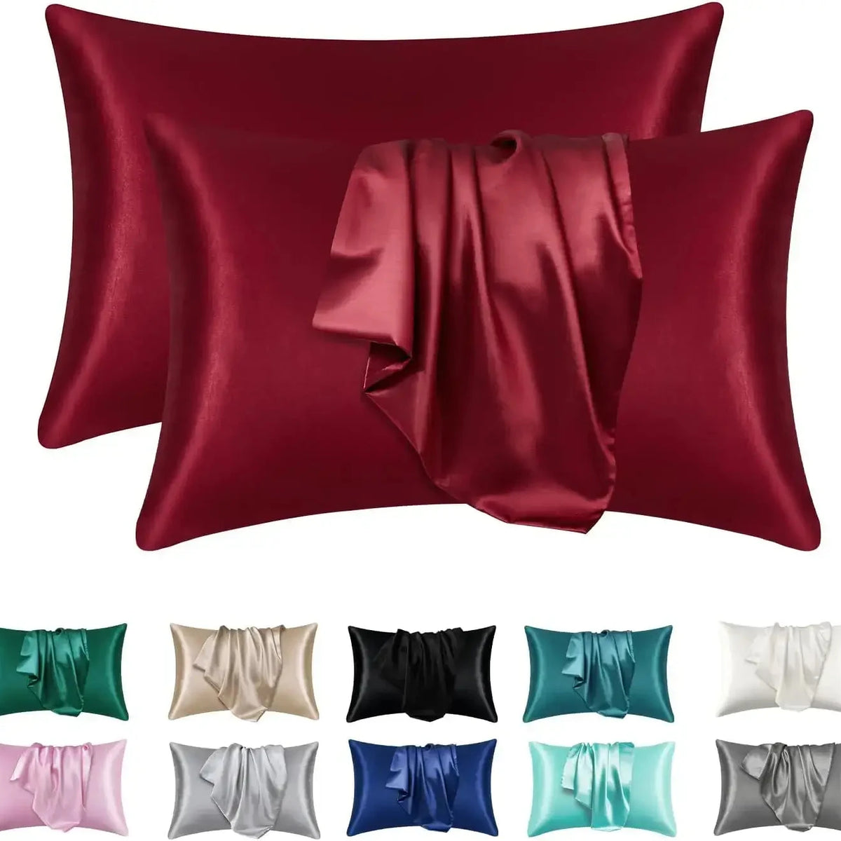 Satin Silk Pillowcase for Hair and Skin- 2pcs DealNede