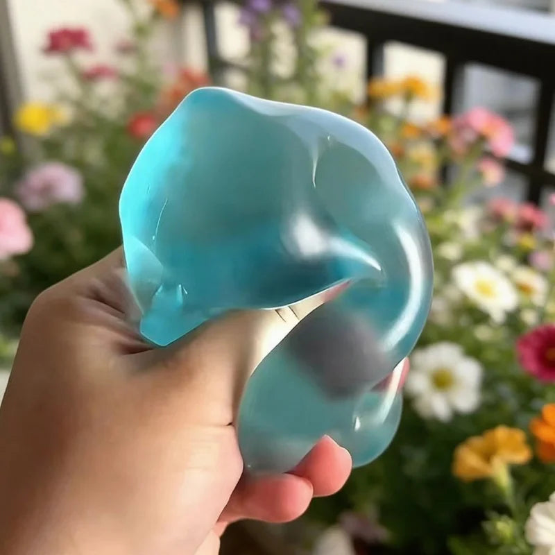 Handmade Coconut Oil Squishy Ball Slow Rising Fidget Stress Ball Clear Jelly Sensory Ball Soft Stress Relief Toy for Adults