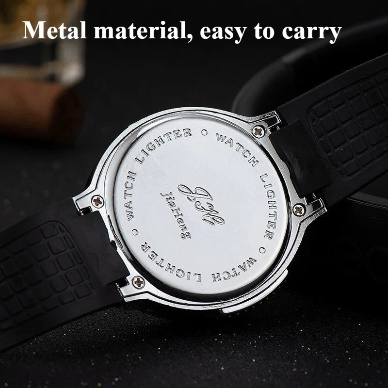 2025 New Outdoor Watch Inflatable Lighter Fashion Metal Gas Windproof Portable Open Flame Lighter Smoking Cool Personality Gift DealNede™