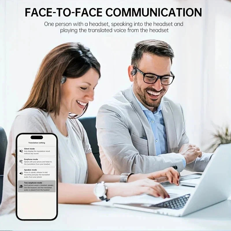 AI Translator Headphones Bluetooth 5.3 144-Language Earbuds DealNede™