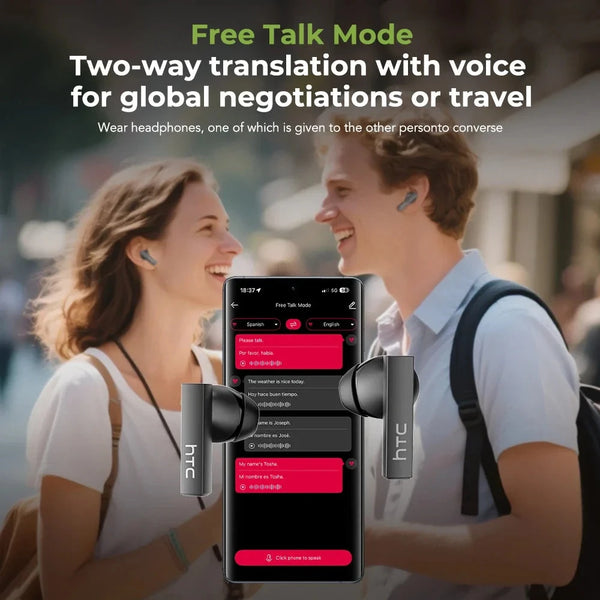 HTC NE40 Earphones – Bluetooth V6 TWS AI Translator Headphones DealNede™
