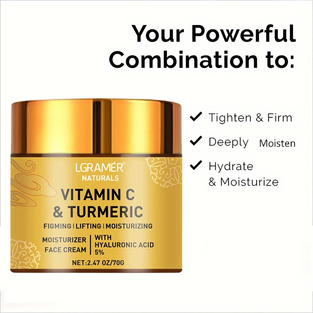 Turmeric Vitamin C Face Cream Brightening Moisturizing Skincare DealNede™