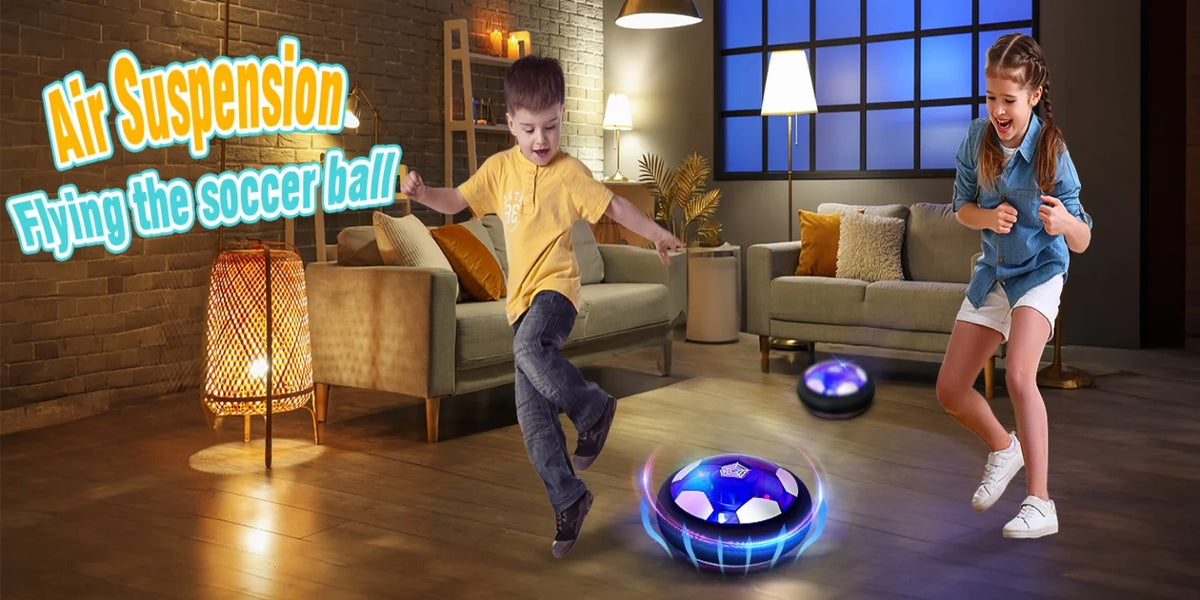 Hover Soccer Ball Kids Toy With Protective Foam Bumper And Colorful LED Lights ForBoys And Girls  (Battery supply)