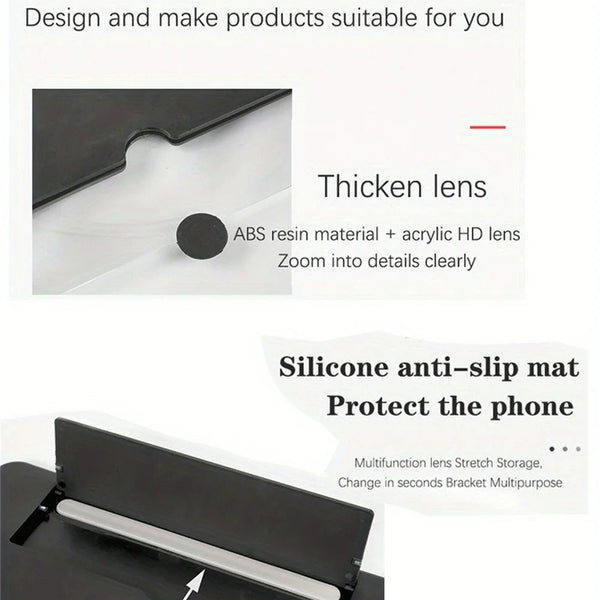 12 Inch Phone Screen Amplifier 3D HD Mobile Video Magnifier DealNede™