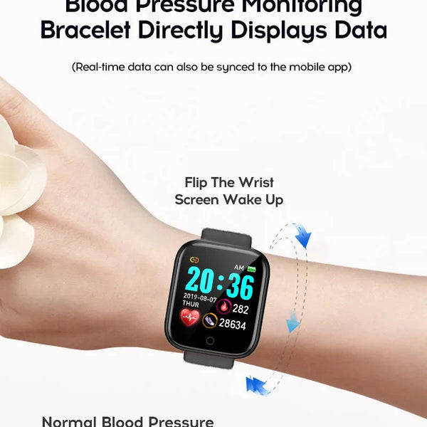 Y68 Smart Watch Heart Rate Oxygen Blood Pressure Monitor DealNede™