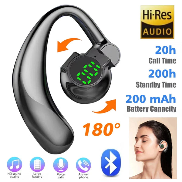 Bluetooth 5.4 Wireless Headset Noise Reduction Sports Earphones DealNede™