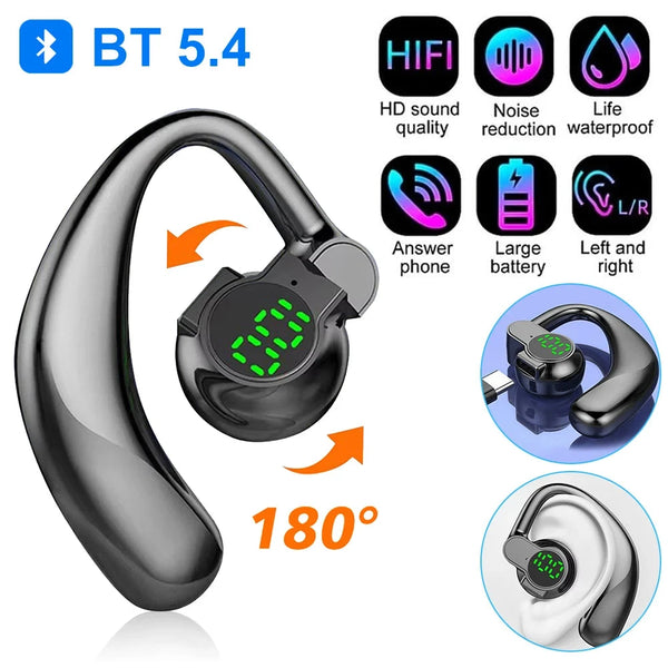 Bluetooth 5.4 Wireless Headset Noise Reduction Sports Earphones DealNede™