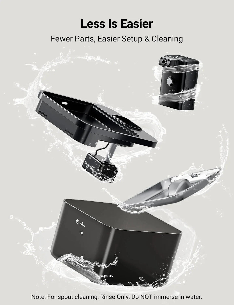 Stainless Steel Cat Water Fountain DownyPaws 2.5L Smart Pet Dispenser DealNede