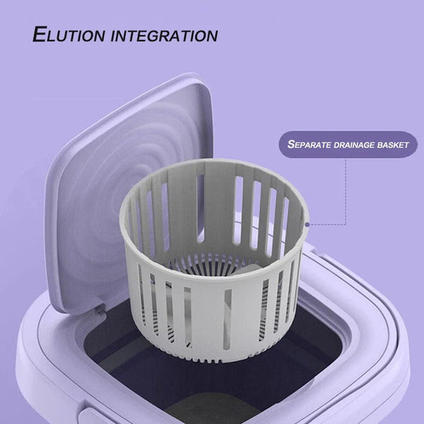 Mini Foldable Washer Portable Washing Machine Spin Dryer Washer For Camping Travel Home Underwear Sock 8L Laundry Cloth Tool DealNede™